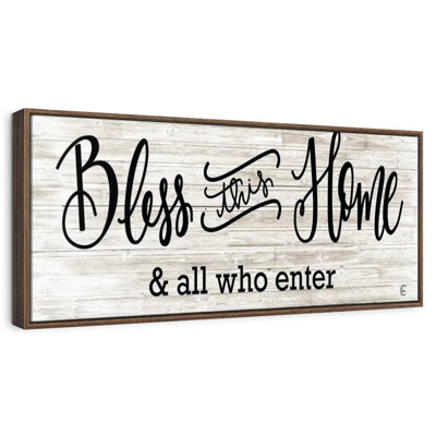 Plaque murale «Bless This Home»