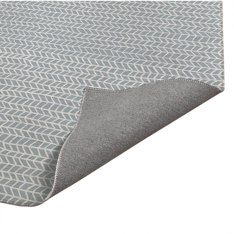 Tapis de bureau léger à chevrons, L 7 pi x L 5 pi, Bleu ardoise
