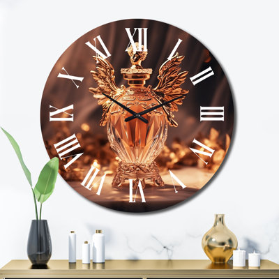 Horloge murale rétro avec bouteille de parfum rétro - Exquis Design IV