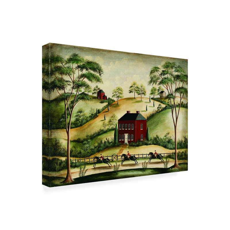 Art mural sur toile tendue - «Rustic Farmhouse Portrait» de Barbara Jeffords pour décoration de salon, de chambre à coucher ou de bureau - 14 x 19