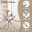 35.5" Round Glass Dining Table – Silver Legs, 8mm Tempered Glass-1665216965