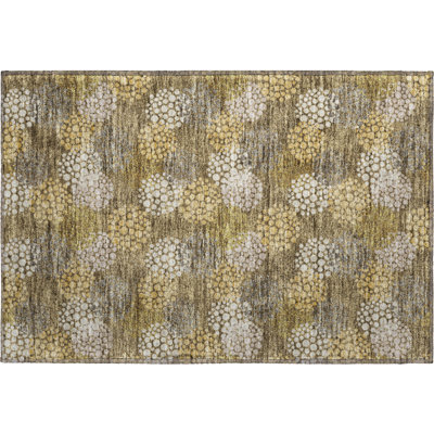 Premium Machine Washable Prisco Brown Rug