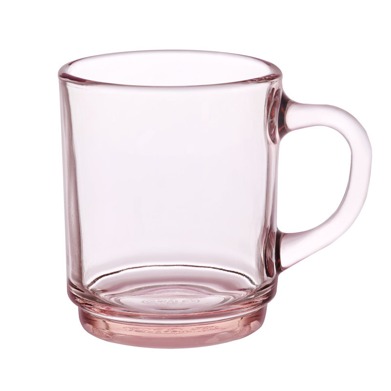 Tasse à café en verre trempé, Rose