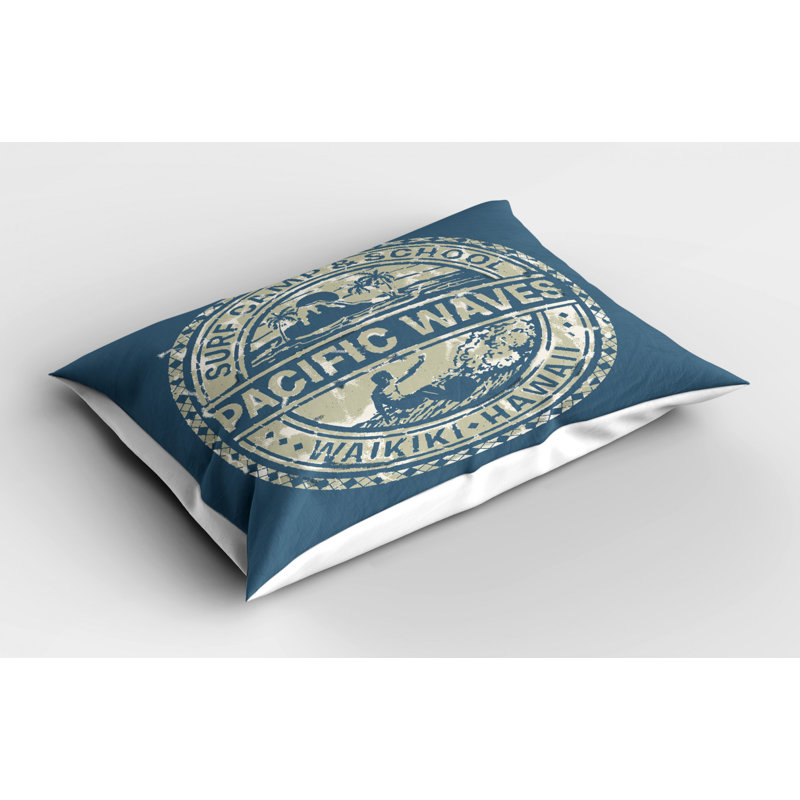 Blue/Brown/Navy Polyester Microfiber Piece Sham, Queen