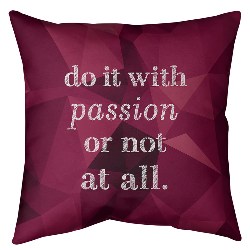 Coussin intérieur/extérieur d’inspiration passion, 18 po x 18 po, Spinelle