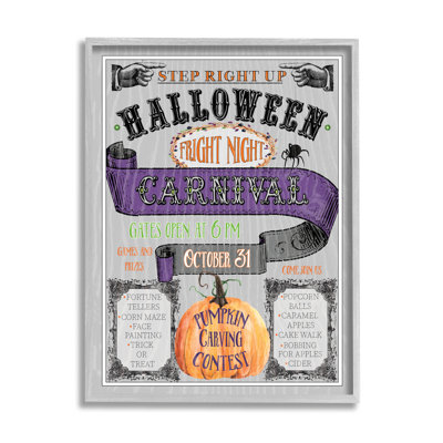 " Halloween Fright Night Carnival Sign " by Livi Finn