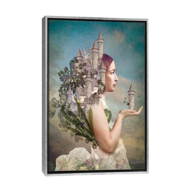 «My Home Is My Castle» par Catrin Welz-Stein - impression d'art graphique, H 26 po x l 18 po x 1,5 po, Pas de tapis