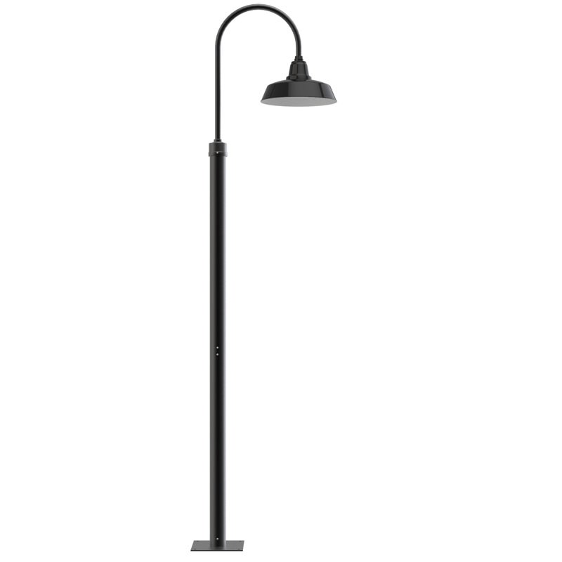Lampadaire Goodyear, H 96 po x l 14 po x P 21,5 po, Noir