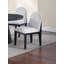 Chaise d'appoint ergonomique en tissu blanc
