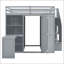Lit mezzanine double avec garde-robe-1058847956
