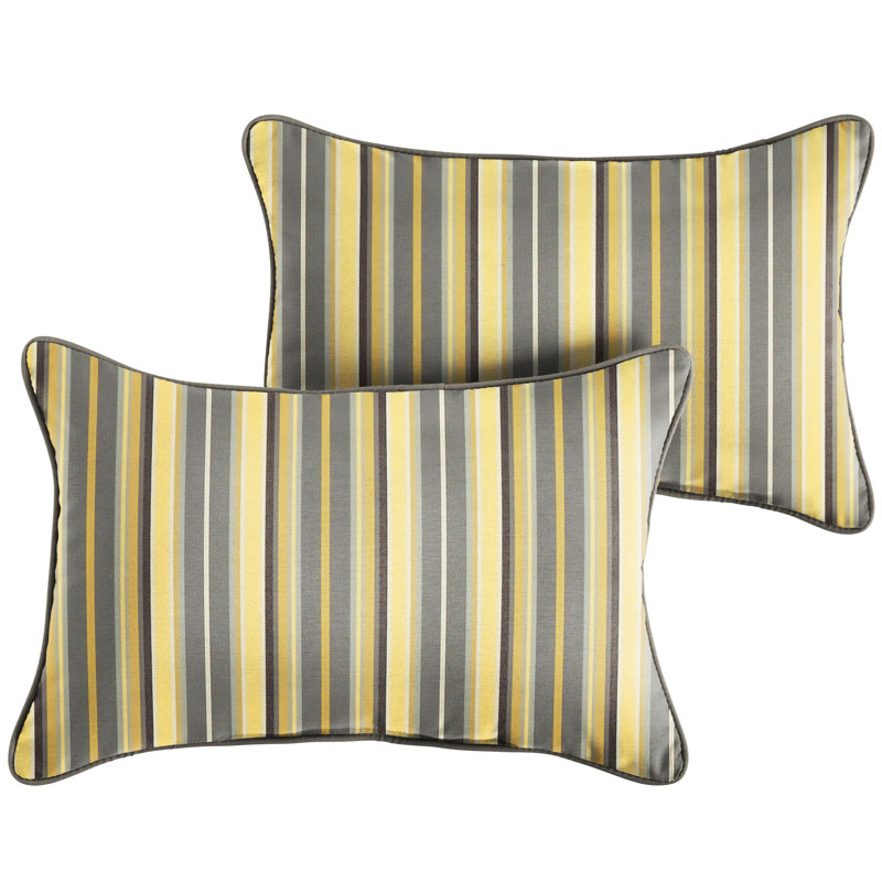  Sunbrella Lumbar Indoor/Outdoor Pillow, 12"H x 18"W