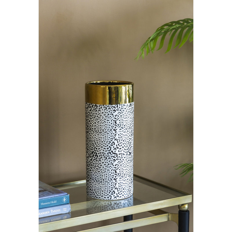 Vase en céramique, H 15,7 po x l 6,5 po x P 6,5 po