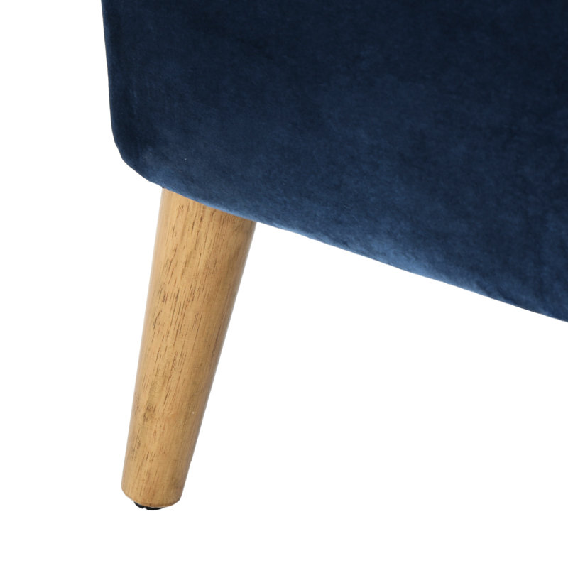 Velvet Armchair In Mid-Century Modern Style With Support Elegant Club Chair Fabric And Elegance