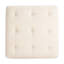 Lin carré rembourré beige, pieds en bois d'hévéa, siège confortable, idéal pour la maison, contreplaqué de haute qualité de 30,72 po de largeur, éponge élastique à densité, 35,02 lb, profondeur