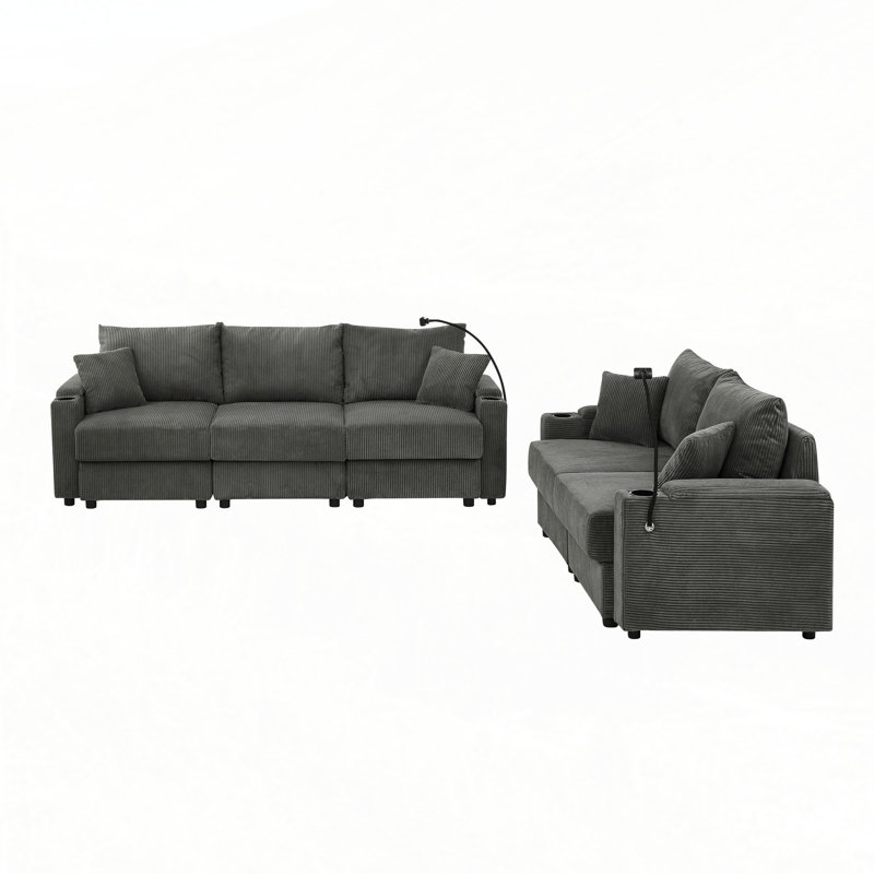 Sofas, Gray Chenille