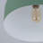 1-light Green Dome Metal Semi Flush Mount