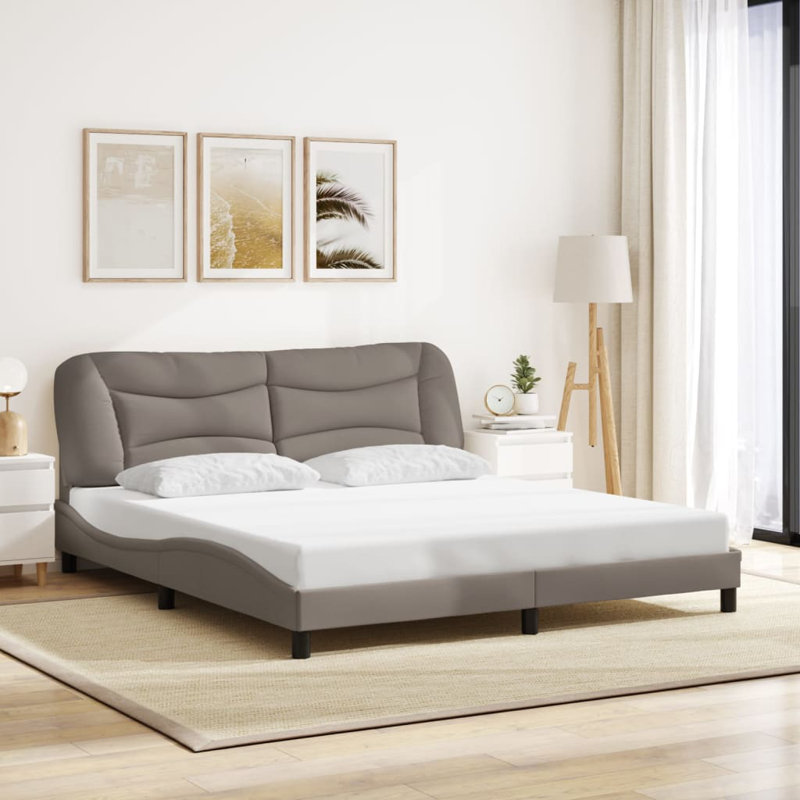 Structure de lit sans matelas Hvar crème 180 x 200 cm, King 70,9 x 78,7 pouces, Cream
