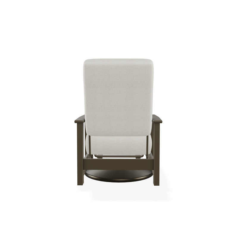 Leeward Polymer Outdoor Lounge Chair, Beachwood, Grasscloth Buff
