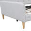 Lit de jour simple rembourré avec 4 pieds de soutien, beige -772222549