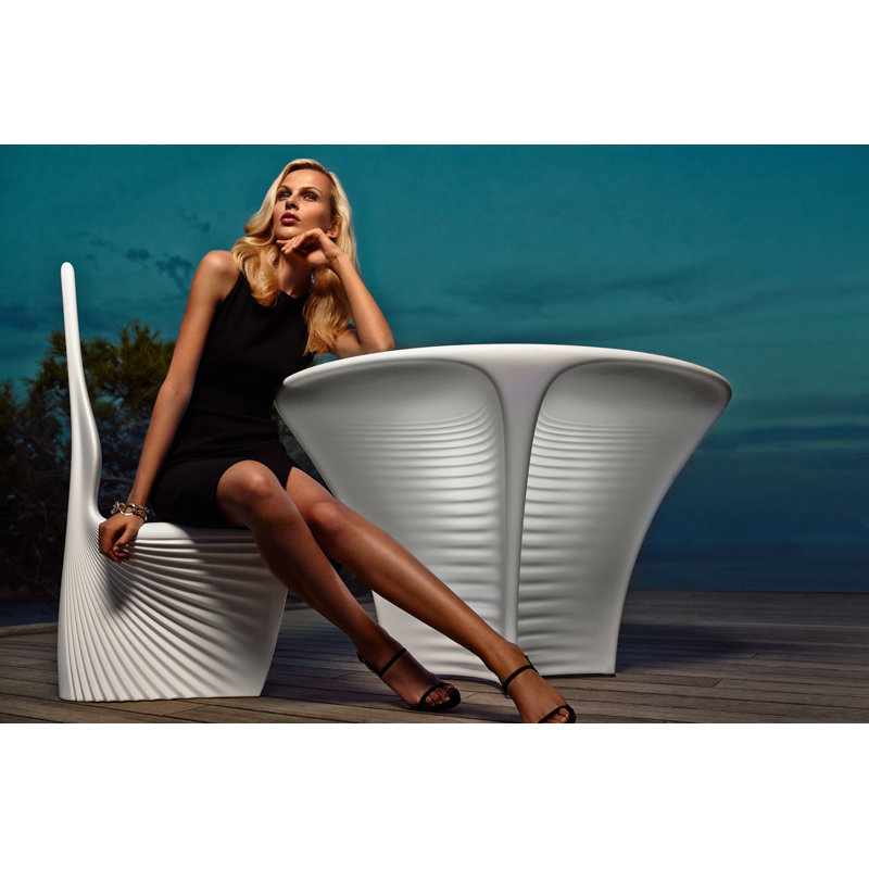 Biophilia Patio Dining Side Chair, Ice
