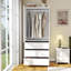 Armoire-penderie 31 po avec 3 tiroirs et tablettes