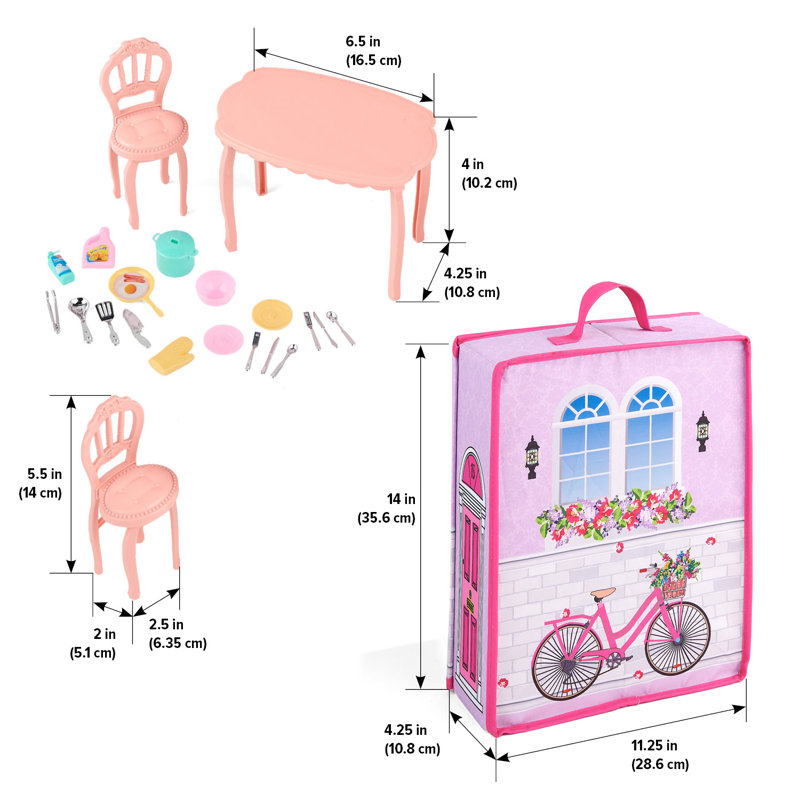 Home & Go Doll Kitchen with Storage for 12-inch Dolls, Kitchen