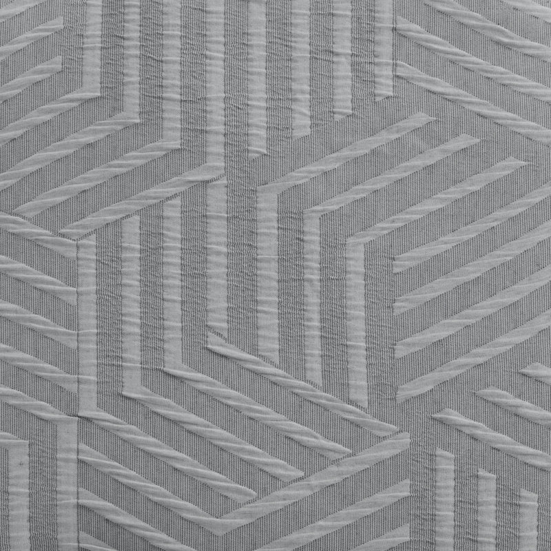Full/Queen Grey Blue Microfiber Matelasse Jacquard Duvet Cover Set