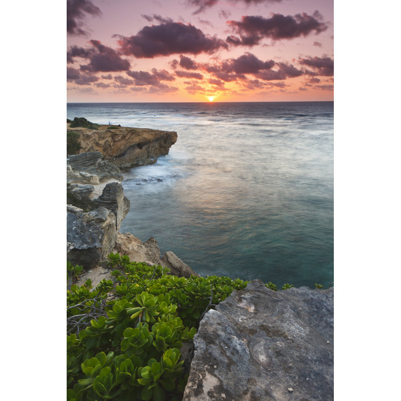 Kauaian Sunrise (Vertical) by GlowingEarth - Wrapped Canvas Print, 122cm H x 81cm W x 3.8cm D