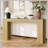 62.99-inch extra-long entryway table, farmhouse sofa table behind the sofa, decorative table for narrow entrances in the living room, hallway, entrance, or foyer, oak-colored console table-2110729891