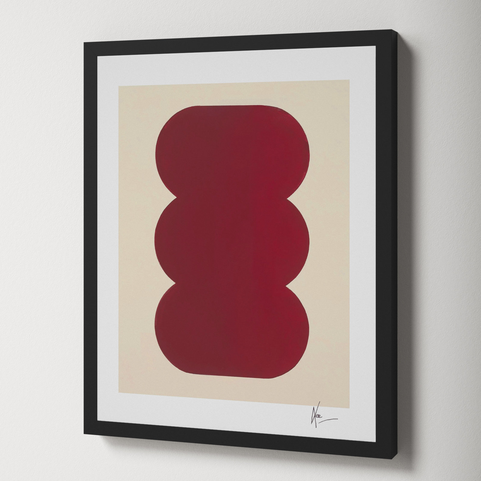 Keyhole 1 by Lee Lessem, Maple Framed, 50" H x 40" W x 1.25" D