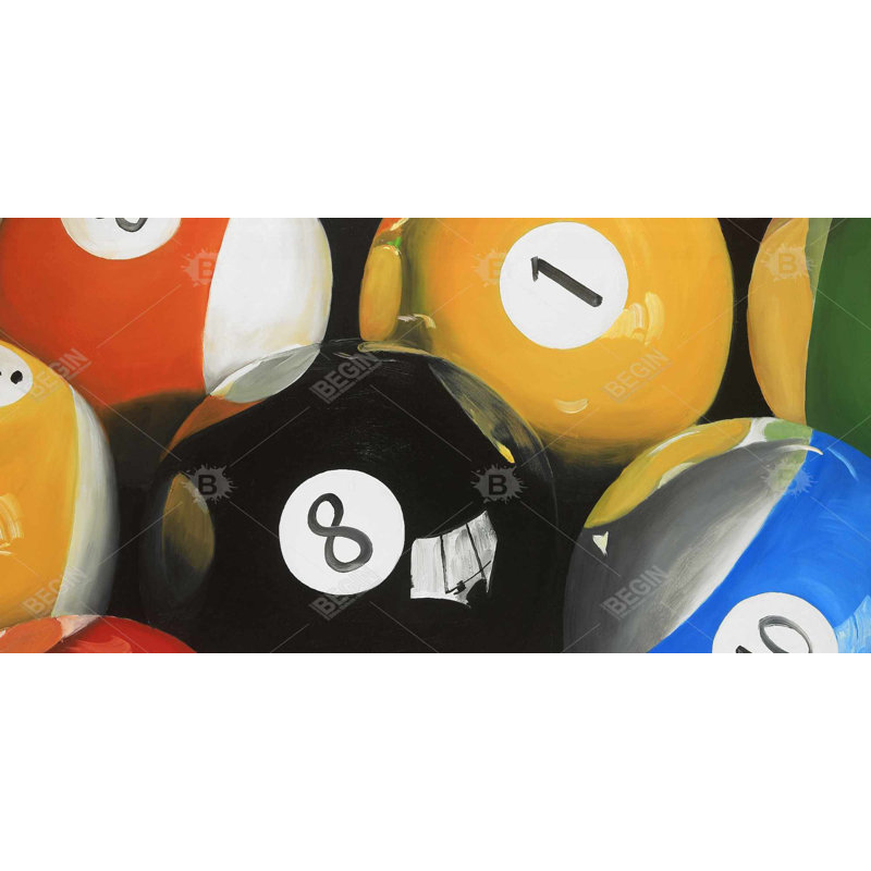 Pool balls closeup - 15.75"x31.50" Desk mat