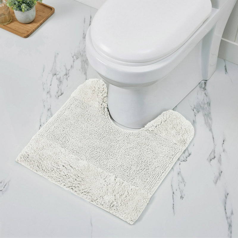 Tapis pour salle de bain 100% coton touffeté Granada - doux, absorbant, antidérapant et lavable à la machine, Ivoire ivoire