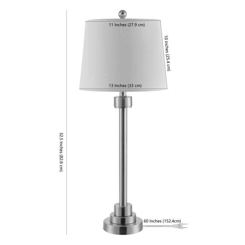 Lampe standard en nickel 30 po Navilas
