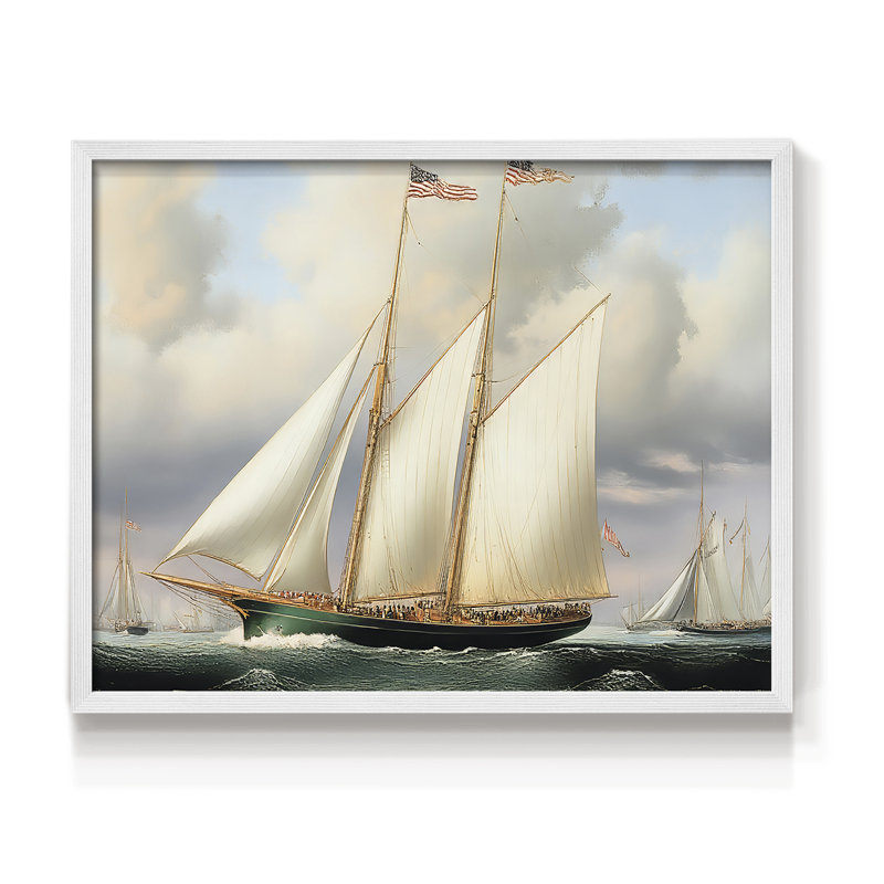 Nautical Series-XC III - Reproduction encadrée - Restickable, H 22 po x l 28 po, Blanc