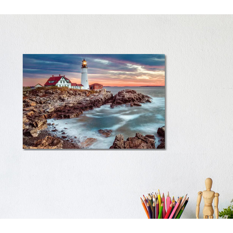 Cape Elizabeth Lighthouse On A Stormy Morning by Susanne Kremer - Wrapped Canvas Gallery-Wrapped Canvas Giclée