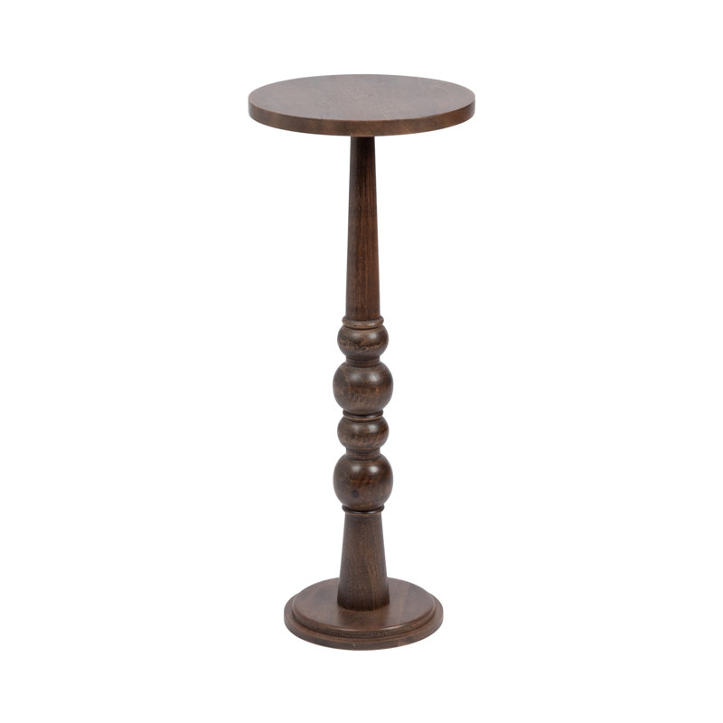 Wegner Mango Wood Round Drink Table, Brown