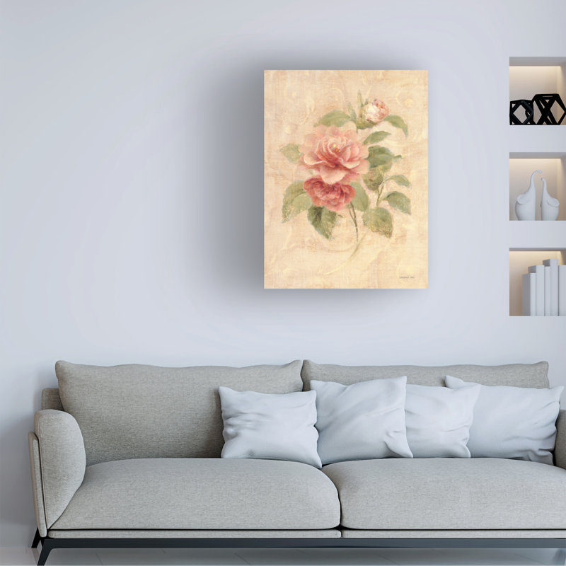 Œuvre d'art sur toile boliné Danhui Nai Floral III, H 24 po x l 18 po
