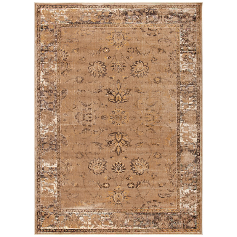 Evanoff Taupe Area Rug, Rectangle 6'7" x 9'2"