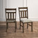 Gigi Slat Back Wood Upholstered Side Chair set 2