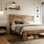Structure de lit plateforme en bois, sans bruit, sans sommier