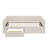 Upholstered Extendable Daybed With Trundle,Twin To Kingdesign Fabric Sofa Bed With Storage Drawers