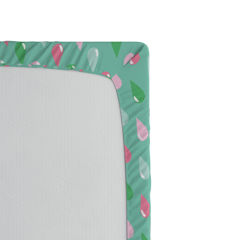 Microfiber Geometric Fitted Sheet, Full Fitted Sheet