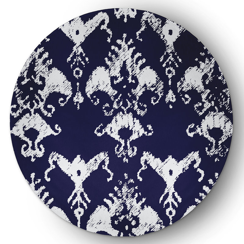 Chenille Abstract Indoor Rug, Round 5'