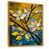 Toile avec cadre flottant or