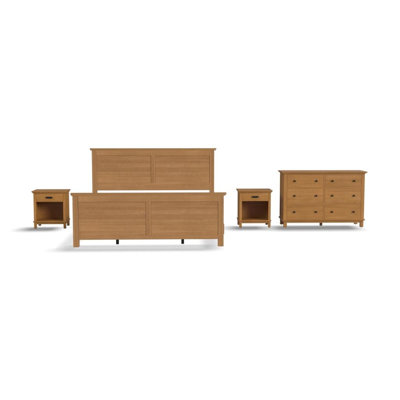 Aliyia King Bed, Closed Storage Nightstand, And Dresser by Lark Manor