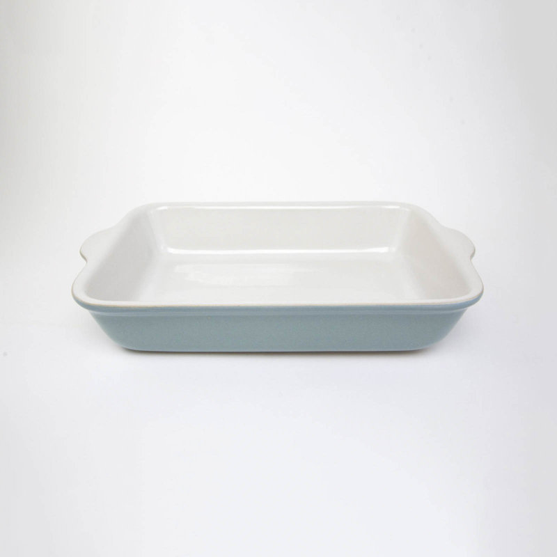 Carthage.Co Rectangle Stoneware Baker Bakeware, Sea Foam