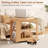 27.5"-36.2"Drop Leaf Expandable Rolling Coffee Table with Double Storage Shelves, Foldable Side Dining Cart for Small Space Living Room-1628801951