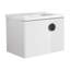 Meuble-lavabo de 28 po avec lavabo en céramique, pour petite salle de bain, meuble-lavabo avec porte-110447492