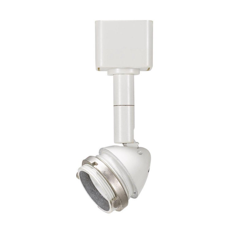 Cal Lighting White 3.5"H GU10 Twist and Turn Track Head 50W Metal Shade Not Included