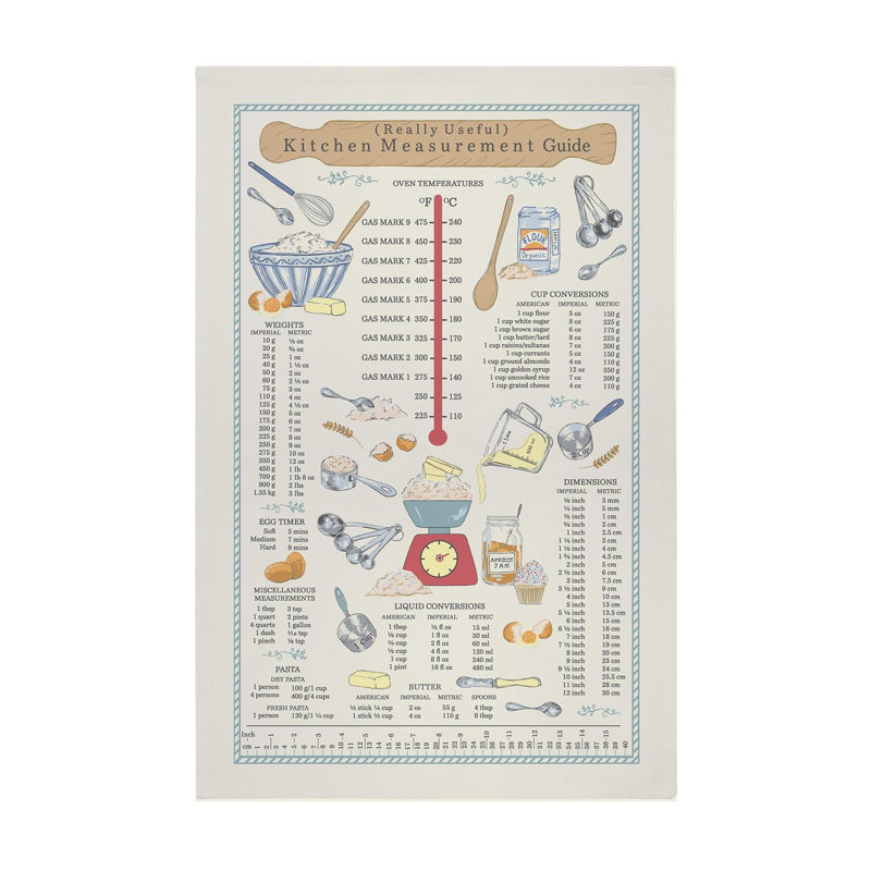 Kitchen Measurements Tea Towel Kitchen Towel